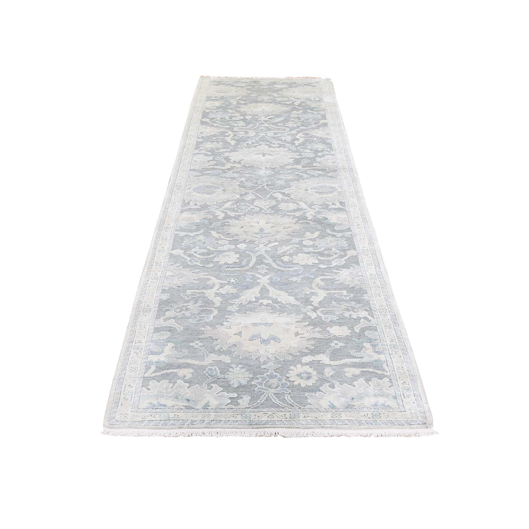 Transitional Silk Hand-Knotted Area Rug 2'6
